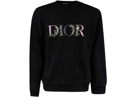 dior floral logo crewneck|Dior men's sweaters.